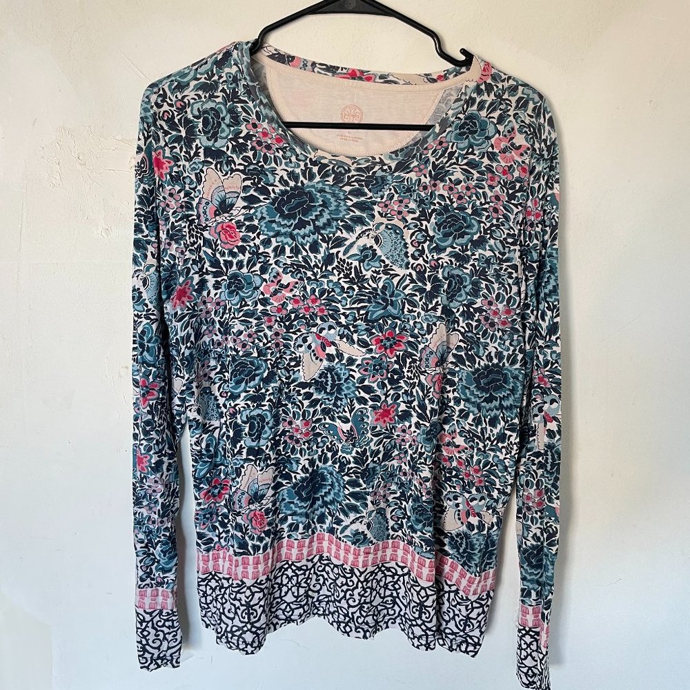 Vintage Tory Burch Women's Floral Long Sleeve - Size Large